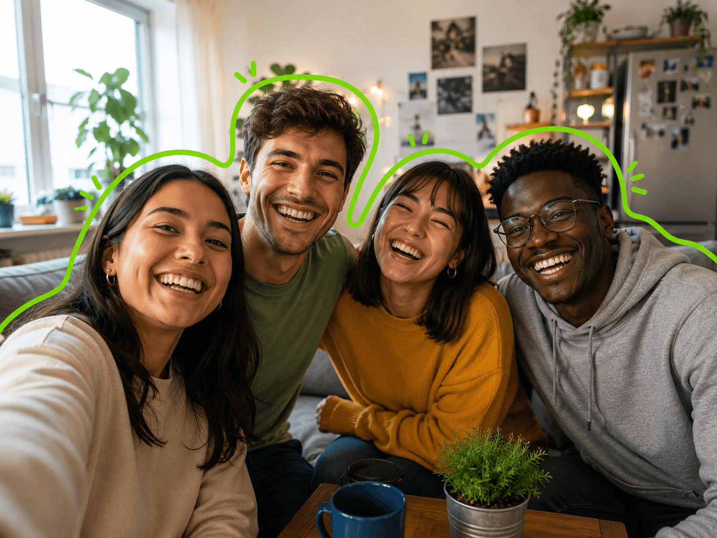 Roommates collecting rent together
